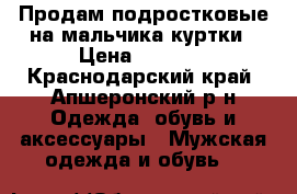 Продам подростковые на мальчика куртки › Цена ­ 1 700 - Краснодарский край, Апшеронский р-н Одежда, обувь и аксессуары » Мужская одежда и обувь   